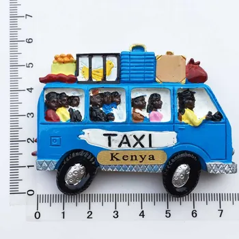 Afrikoje, Kenijos Šaldytuvas Magnetai 3d Dervos Taksi mikroautobusai Turizmo Sourvenir Kelionės Dovanos Šaldytuvas Magnetas Lipdukas Namų Dekoro