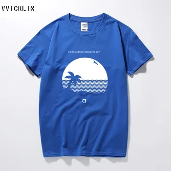 Albumas Paplūdimio Vyrų Medvilnė Tee Vyrų juokinga pateikti Custom Print T Shirt Kaimynystės nušlavė T-Shirt Plius Dydis Streetwear