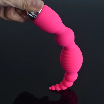 Analinis Granulės Vibratorius Ratas Briaunoti USB Įkrauti Vandeniui Galingas Vibruojantis Dildo Clit Makšties Masturbuotis, Moterų, Vyrų Sekso Žaislas