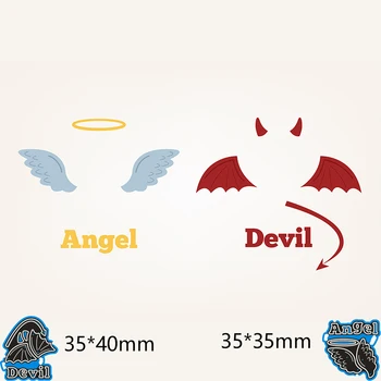 Angelas ir Velnias Naujos Metalo Pjovimo Miršta užrašų knygelė Įspaudas Popieriaus Amatų Albumą Kortelės Smūgis Peiliu