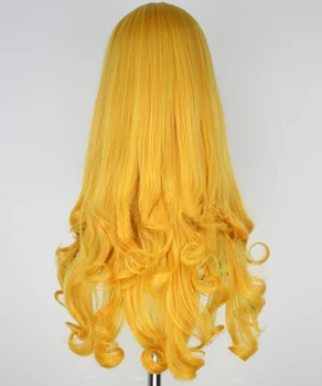 Anime Cosplay Miegančioji Gražuolė Princesė Aurora Perukas Žaisti Helovinas Šalis Etape Aukštos Kokybės Ilgi Garbanoti Šviesūs Geltoni Plaukai