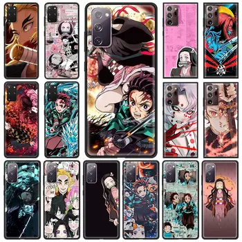 Anime Kimetsu Nr. Yaiba Demon Slayer Telefono dėklas Samsung Galaxy S20 S21 FE 20 Pastaba Ultra S10 Lite S9 Plus S8 S10e Padengti Coque