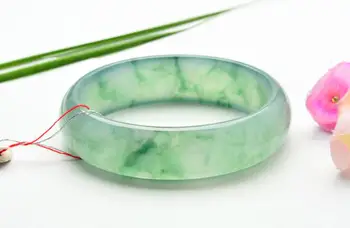 Apyrankės moterims Jade apyrankė natūrali šviesiai žalia plūduriuojantis gėlių браслет для женщин bangles pulseras mujer Браслеты на руку