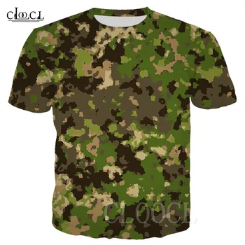 Armijos Žalia Maskuotė Vyrų Marškinėlius 3D Atspausdintas Cool Marškinėliai Vasaros Viršūnes Tees Vyrų Camo marškinėliai Atsitiktinis Lašas Laivas Plius dydis Drabužiai