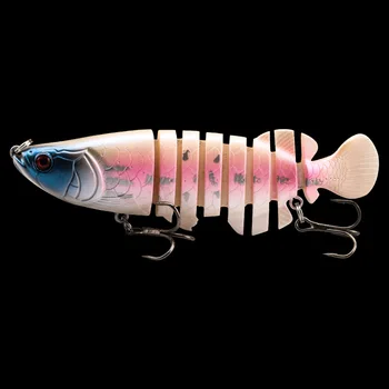 Arowana Luya suvilioti, knotty žuvų penkių spalvų UV karšto spausdinti plastiko masalas, panardinamus Luya aukštos kokybės žvejybos įranga
