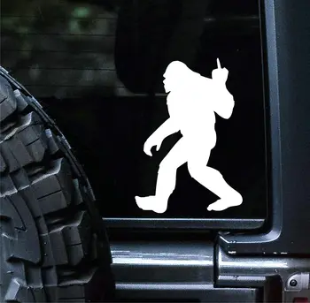 Asmenybės Decal Bigfoot Didžiuoju Pirštu Vinilo Decal Automobilių Lipdukas Sasquatch Juokinga Automobilio Sunkvežimių, Mikroautobusų Sienos Nešiojamas Kompiuteris