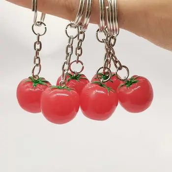 Asmenybės Kūrybos Simuliacija, Pomidorų Key Chain 2021 Naujas Dervos Pomidorų Keychains Maišelį Automobilių Pakabukas Skatinimo Dovanų Didmeninės Prekybos Vietoje
