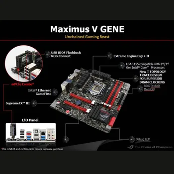 ASUS Maximus V Gene Kompiuterio Plokštę LGA 1155 32GB DDR3 PCI-E 3.0 Intel Z77 P8Z77 Darbalaukio Mainboard SATA II PCI-E X16 Panaudota