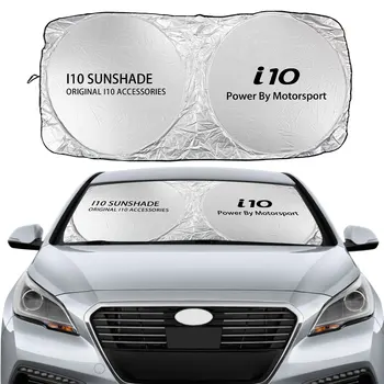 Automobilio priekinį Stiklą Saulės Pavėsyje Padengti Hyundai i10 N Linija Grand iRDE IA BA Xcent Auto Reikmenys Blokuoja UV Spindulių, Saulės Skydelis Raštas