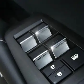 Automobilio stilius ABS 7PCS/SET Automobilių langų pakėlimo mygtukai papuošti blizgančiais iki m. 