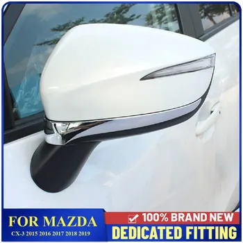 Automobilio Stilius Šoninės Durys galinio vaizdo Veidrodžio Juostelės Padengti Apdailos Įklija, Mazda CX-3 CX3. m. 2016 m. 2017 m. 2018 m. 2019 m.