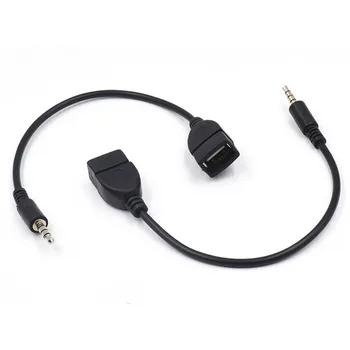 Automobilių Audio AUX USB A Tipo Moterų OTG Konverteris, Skirtas 