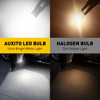 AUXITO 2vnt T10 W5W LED Canbus Ne Klaida Licenciją Plokštelės Lemputės Auto Salono Lempa 