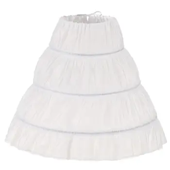 Balta Vaikus Mergina-Line 3 Lankus Vienu Sluoksniu Vaikai Krinolīns Gėlių Mergaitės Suknelė Underskirt