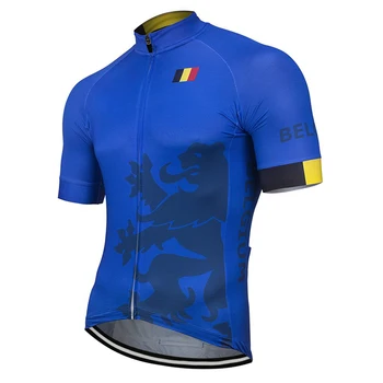 Belgija 2020 Vyrų Dviračių Džersis Mėlyna Individualų Kelių LENKTYNIŲ Komanda Dviračių Kelių Kalnų Lenktynės Viršūnes Lenktynių Drabužių Quick Dry