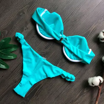 Bikini Komplektas 2021 Seksualus Maudymosi Kostiumėlis Moterims Bikini Brazilijos Thong Maudymosi Kostiumėliai, Moterų Apynasrio Viršuje, Maudymosi Kostiumą Dėvėti Plaukimo