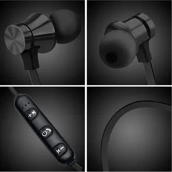 Bluetooth V4.2 Magnetiniai Belaidžių Ausinių Sporto Ausines Į Ausis Ausines Muzikos Valdymo Balsu Triukšmo Mažinimas Su Mikrofonu Mic