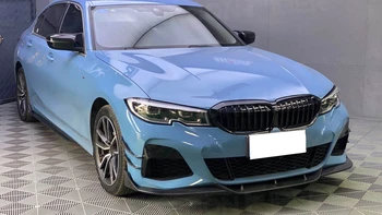BMW 3 Serijos G20 2019 2020 Sausas Anglies Pluošto Priekinio Bamperio Pusėje Apdaila Canards Pelekai Atvartais Lipdukas Spoileris, 4 VNT/Set FRP