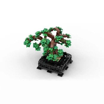 BuildMoc Miesto Pastatų Bonsai Statyti Blokus SS Miesto Gatvės Sezoninio Miniatiūrinių Medžių Modelis Plytų Žaislai Vaikams