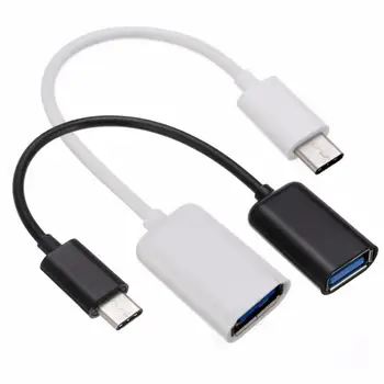 C tipo su USB A USB2.0 Female USB OTG Host Adapteris, Kabelis, Juodas/Baltas USB C Jungtys OTG Konverteris Adapteris, Skirtas 
