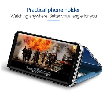 Case For Samsung Galaxy J7 Nxt Flip-Veidrodis Išmaniųjų Telefonų Dėklai J701F J701M J701 J7Neo Traukos Vertikalus Stovas Dangtis