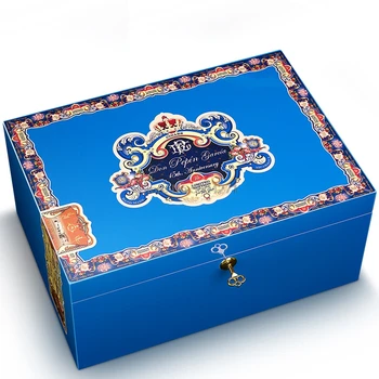 Cigarų Dėžutė Fortepijono Dažų Didelės Talpos Cigarų Drėgmė Lauke Švelnus Kedro Drėgmė Lauke