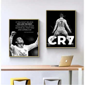 Cristiano Ronaldo Futbolo Žvaigždė Plakatai, Drobė Spausdina Tapybos Sienos Menininko Namų Puošybai Foto Kambarį Apdaila