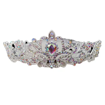 Crystal Crown Tiara su Šukos Lankelis Vestuves Princesė Vestuvių Bandana