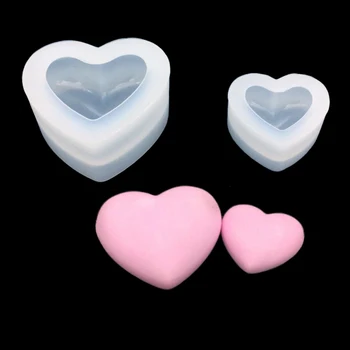 Diamond Mylinčios Širdies Silikono Formos Silicio Dervos Pelėsių Minkštas Tortas Dekoravimo Įrankiai