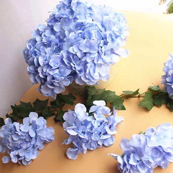 Dirbtinių Gėlių Šilko Hydrangea Gėlių Galvos Vestuves Namų puošybai 