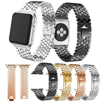 Dirželis Apple Watch Band 6 SE 5 4 44mm 40mm, Nerūdijančio Plieno Watchband Metalo Apyrankė iwatch Serijos 4 3 2 1 38mm 42mm