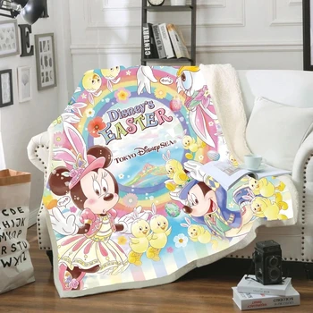 Disney Mickey Minnie Mouse Antklodė Animacinių filmų Sherpa Vilnos Antklodės Meta ant Lovos/Lovelę/Sofos 150x200CM Kūdikių Mergaitės Berniukai Vaikams