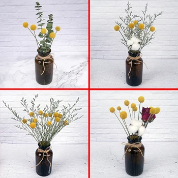 Džiovinti Natūralūs Craspedia Gėlės,Billy Mygtuką Kamuolius, Namų Dekoro Gėlių Išdėstymas