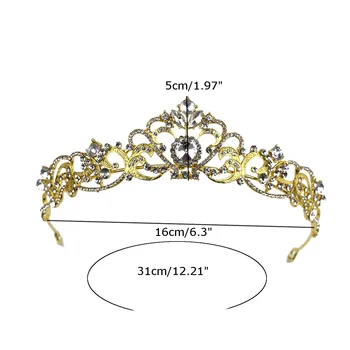 Europos Baroko Kalnų Krištolas Bridal Crown Kubinių Zirconia Vestuviniai Vinjetė Lapų Kristalų Ekrano Užsklandą Vakarinę Suknelę Aukščiausios Kokybės