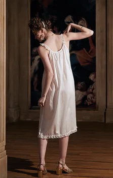Femme Suknelė Poilsio Apdaras Nustatyti Moteris Princesė Ilgai Medvilnės Nightgowns Gentlewoman Elegantiškas Padažu Suknelė Skraiste Dviejų Dalių Rudenį