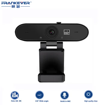 FrankEver 2K Mini PC Nešiojamas WebCamera su Mikrofonu Pasukti Kameros Live Transliacijos Transliacijos Vaizdo Konferencinis ryšys
