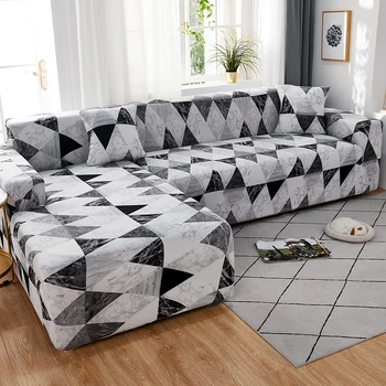 Geometrinis Sofa Cover Užvalkalai, Elastinga Viskas įskaičiuota Sofos Atveju Skirtingos Formos Sofa Loveseat Kėdė L-Stiliaus Sofa Atveju