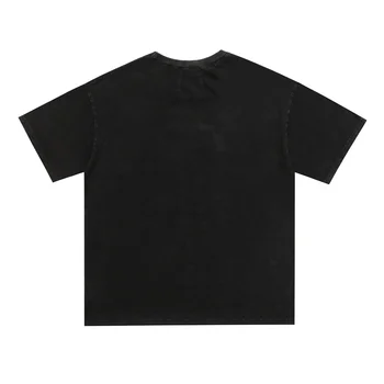 Gražus Plauti RHUDE T-shirt Vyrai Moterys 1:1 Aukštos Kokybės Marškinėliai Sunkiųjų Audinio, Negabaritinių Gyvatė Modelis Rhude Tee Viršūnes Originalus Tegus