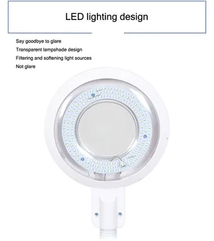Grožio Šaltos Šviesos Lempa Didinamojo Stiklo/Įrankių Remonto/Stalo Lempa 16X Didinamojo Stiklo Jutiklinis Ekranas Reguliuojamas LED Apšvietimas