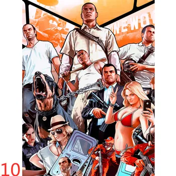 GTA5 Neįrėminti Plakatas Apdailos Dažymo Grand Theft Auto žemėlapis HD CanvasOil Tapybos Sienos Pažymėkite Drobės Sienų Lipdukai Plakatas
