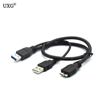 HDD USB 3.0 A Tipo į Micro B Y Kabelis USB3.0 Duomenų Laidas Išorės Mobile Kietasis Diskas Disko Duomenų Kabeliai