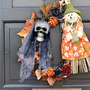 Helovinas Kabinti Apdailos Siaubo Dvasios Skeletas Kaukolės Pakabukas Namų Durų Ornamentu Halloween Party Bar Haunted House Rekvizitai