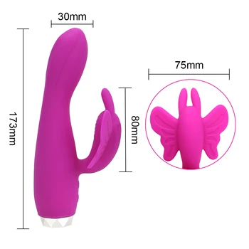 IKOKY Drugelis Vibratorius G-taško Dildo 10 Greitį Klitorio Vaginos Stimuliatorius Sekso Žaislai Moterims, Moteriška Masturbator Silikono