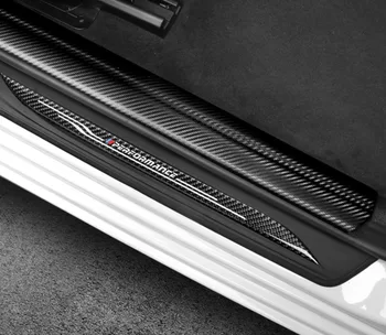 Interjero Anglies Pluošto Lipdukai Odinis Durų Slenksčio Nusitrinti Plokštės Sveiki Slenksčio Apdaila BMW F10 2011 - Automobilių Stilius