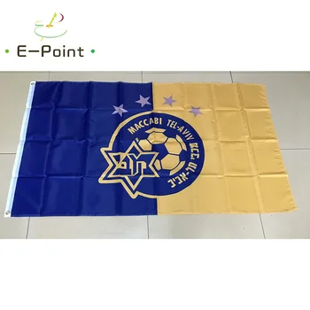 Izraelio Maccabi Tel Aviv 3ft*5ft (90*150cm) Dydis Kalėdų Dekoracijas Namų Vėliavos Banner Įveskite Dovanos