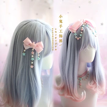 Japonijos mielas minkštas lankas sesuo lankelis lolita šukuosena kasdien KC paprastas lankelis galvos apdangalas pusėje įrašą žvaigždės