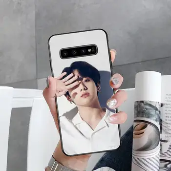 Jungkook Korėjos vyrų dainininkas TPU juodas Telefonas Padengti Korpuso Samsung S6 S7 krašto S8 S9 S10 e plius A10 A50 A70 note8 J7 2017