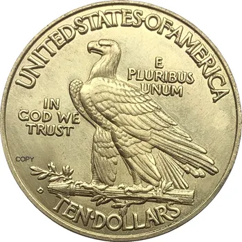 Jungtinių amerikos Valstijų 1911 1911 S 1911 D Ten 10 JAV Dolerių Laisvės Indijos Galvos Erelis Su Moto Aukso Žalvario Metalo Kopijuoti Monetos