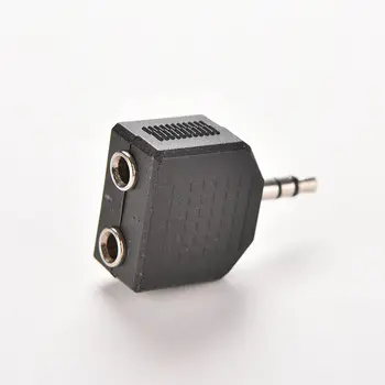 Juoda Spalva 3,5 mm Lizdas 1 iki 2 Dviviečiai Ausinės Ausinių Y Splitter Cable Laido Adapteris Kištukas MP3, Telefonas