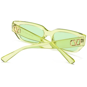 Kachawoo mažas rėmo stačiakampis, akiniai nuo saulės šviesą ponios žalia leopard balta mados saulės akiniai moterų reikmenys Europos stilius